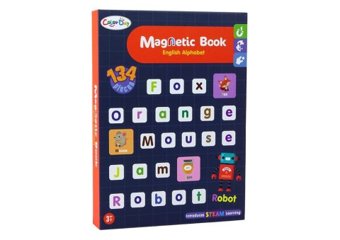 Magnetyczna Układanka Książka Angielski Alfabet Obrazki LEAN Toys Magnetyczna Układanka Książka Angielski Alfabet Obrazki LEAN Toys