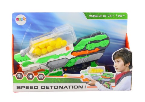 Pistolet Na Miękkie Kulki 23 Metry Strzału 30 Kulek LEAN Toys Pistolet Na Miękkie Kulki 23 Metry Strzału 30 Kulek LEAN Toys