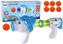 Pistolet Wyrzutnia na Miękkie Kulki Jednorożec Niebieski Różowy LEAN Toys