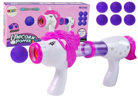 Pistolet Wyrzutnia na Miękkie Kulki Jednorożec Niebieski Różowy LEAN Toys Pistolet Wyrzutnia na Miękkie Kulki Jednorożec Niebieski Różowy LEAN Toys