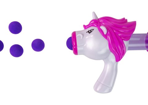 Pistolet Wyrzutnia na Miękkie Kulki Jednorożec Niebieski Różowy LEAN Toys Pistolet Wyrzutnia na Miękkie Kulki Jednorożec Niebieski Różowy LEAN Toys