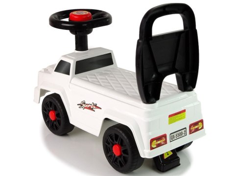 Samochód Jeździk QX-5500- 2 Klakson Oparcie Biały LEAN CARS Samochód Jeździk QX-5500- 2 Klakson Oparcie Biały LEAN CARS