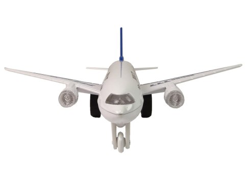 Samolot Pasażerski Boeing 777 Biały Napęd Światła Dźwięki LEAN Toys Samolot Pasażerski Boeing 777 Biały Napęd Światła Dźwięki LEAN Toys
