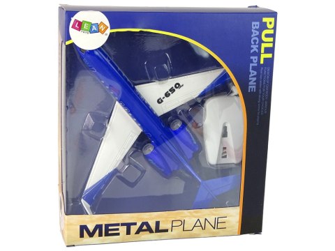 Samolot Pasażerski G-650 Napęd Dźwięk Światła Metalowy Niebieski LEAN Toys Samolot Pasażerski G-650 Napęd Dźwięk Światła Metalowy Niebieski LEAN Toys