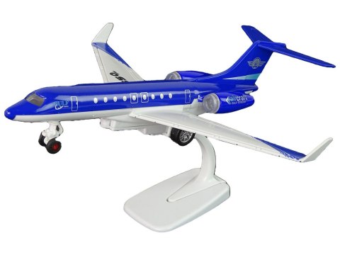 Samolot Pasażerski G-650 Napęd Dźwięk Światła Metalowy Niebieski LEAN Toys Samolot Pasażerski G-650 Napęd Dźwięk Światła Metalowy Niebieski LEAN Toys