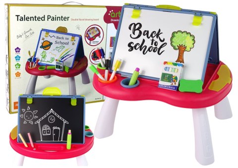 Tablica 2w1 Stolik Kredowa Pisaki Gra Chińczyk Węże LEAN Toys Tablica 2w1 Stolik Kredowa Pisaki Gra Chińczyk Węże LEAN Toys