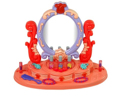 Toaletka Do Makijażu Z Lustrem Światła Dźwięk Róża LEAN Toys Toaletka Do Makijażu Z Lustrem Światła Dźwięk Róża LEAN Toys