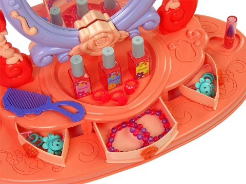 Toaletka Do Makijażu Z Lustrem Światła Dźwięk Róża LEAN Toys Toaletka Do Makijażu Z Lustrem Światła Dźwięk Róża LEAN Toys