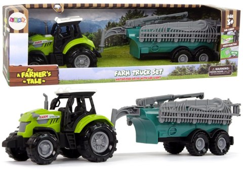 Traktor Rolniczy z Opryskiwaczem Farma Dźwięk Zielony LEAN Toys Traktor Rolniczy z Opryskiwaczem Farma Dźwięk Zielony LEAN Toys