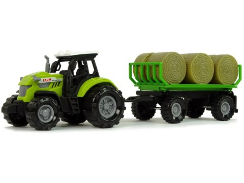 Traktor z Przyczepka Bale Siana Dźwięk Zielony LEAN Toys Traktor z Przyczepka Bale Siana Dźwięk Zielony LEAN Toys