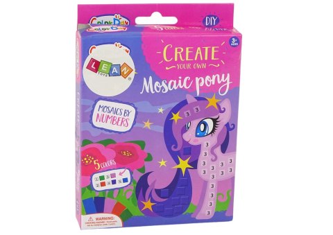 Zestaw DIY Kolorowa Mozaika Wyklejanka Kucyk LEAN TOYS Zestaw DIY Kolorowa Mozaika Wyklejanka Kucyk LEAN TOYS