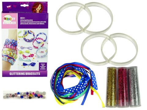 Zestaw Do Robienia Bransoletek DIY Brokat Wstążki LEAN Toys Zestaw Do Robienia Bransoletek DIY Brokat Wstążki LEAN Toys