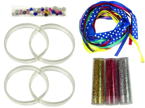 Zestaw Do Robienia Bransoletek DIY Brokat Wstążki LEAN Toys Zestaw Do Robienia Bransoletek DIY Brokat Wstążki LEAN Toys