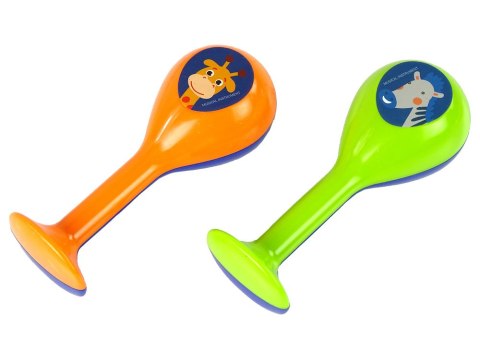 Zestaw Dwóch Grzechotek Marakasy Zwierzęta LEAN TOYS Zestaw Dwóch Grzechotek Marakasy Zwierzęta LEAN TOYS