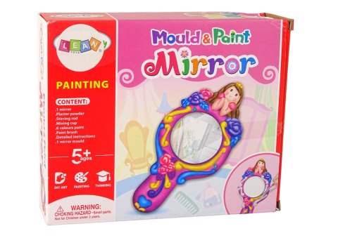 Zestaw Kreatywny Plastyczny Lusterko Forma Gips Farbki LEAN TOYS Zestaw Kreatywny Plastyczny Lusterko Forma Gips Farbki LEAN TOYS