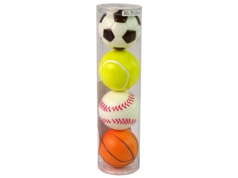 Zestaw Miękkich Piłek 4 szt. Sport Golf Tenis Piłka Nożna LEAN TOYS Zestaw Miękkich Piłek 4 szt. Sport Golf Tenis Piłka Nożna LEAN TOYS