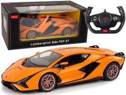 Auto R/C Lamborghini Sian FKP 37 Rastar 1:14 Pomarańczowe Na Pilota Rastar