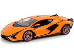 Auto R/C Lamborghini Sian FKP 37 Rastar 1:14 Pomarańczowe Na Pilota Rastar