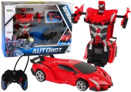 Auto Robot 2w1 Pilot R/C Zdalnie sterowane Czerwony LEAN Toys