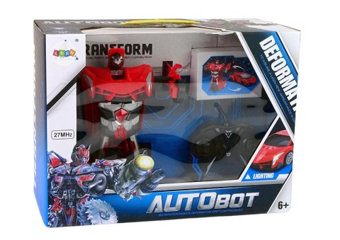 Auto Robot 2w1 Pilot R/C Zdalnie sterowane Czerwony LEAN Toys Auto Robot 2w1 Pilot R/C Zdalnie sterowane Czerwony LEAN Toys
