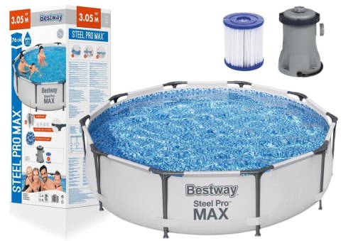 Basen Ogrodowy Stelażowy 305 x 76 cm Bestway 56408 Bestway