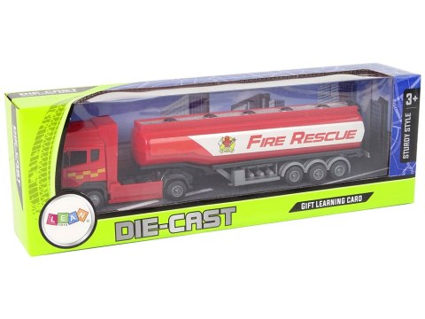 Ciężarówka Cysterna Czerwona Straż Pożarna 30 cm Długości LEAN Toys Ciężarówka Cysterna Czerwona Straż Pożarna 30 cm Długości LEAN Toys