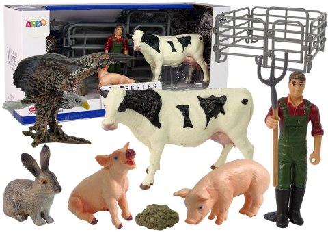 Duży Zestaw Figurek Wieś Farma 11 Elementów Krowa Świnia Królik LEAN Toys Duży Zestaw Figurek Wieś Farma 11 Elementów Krowa Świnia Królik LEAN Toys