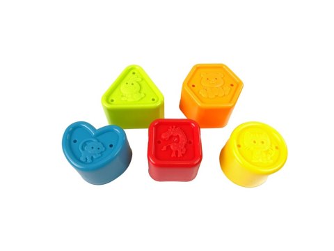 Edukacyjne Wiaderko Kubeczki Piramidka Łódki Sorter Do Kąpieli LEAN Toys Edukacyjne Wiaderko Kubeczki Piramidka Łódki Sorter Do Kąpieli LEAN Toys