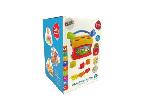 Edukacyjne Wiaderko Kubeczki Piramidka Łódki Sorter Do Kąpieli LEAN Toys Edukacyjne Wiaderko Kubeczki Piramidka Łódki Sorter Do Kąpieli LEAN Toys