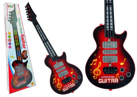 Gitara Elektryczna Gwiazda Struny Kolorowe Diody Czerwona LEAN Toys Gitara Elektryczna Gwiazda Struny Kolorowe Diody Czerwona LEAN Toys