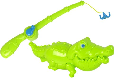 Gra Zręcznościowa Zestaw Łowienie Rybek Wędka Rybki Krokodyl LEAN Toys Gra Zręcznościowa Zestaw Łowienie Rybek Wędka Rybki Krokodyl LEAN Toys
