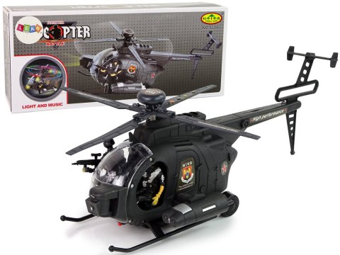 Helikopter Wojskowy Skrzydła Światła Na Baterie LEAN Toys Helikopter Wojskowy Skrzydła Światła Na Baterie LEAN Toys