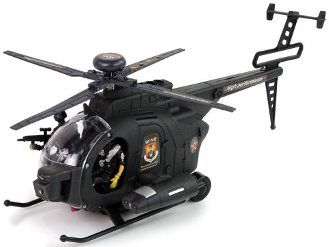 Helikopter Wojskowy Skrzydła Światła Na Baterie LEAN Toys Helikopter Wojskowy Skrzydła Światła Na Baterie LEAN Toys