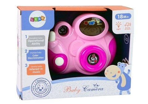 Interaktywny Aparat Fotograficzny Dla Malucha Światło Dźwięk Różowy LEAN Toys Interaktywny Aparat Fotograficzny Dla Malucha Światło Dźwięk Różowy LEAN Toys