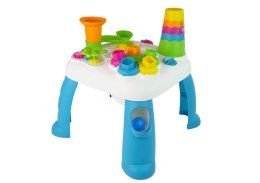Interaktywny Stolik Edukacyjny Sorter Zjeżdżalnia Piłeczek Niebieski LEAN Toys