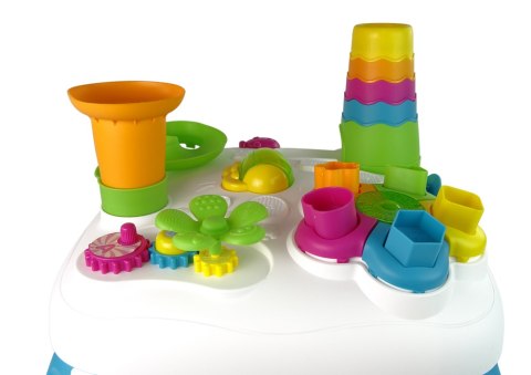 Interaktywny Stolik Edukacyjny Sorter Zjeżdżalnia Piłeczek Niebieski LEAN Toys Interaktywny Stolik Edukacyjny Sorter Zjeżdżalnia Piłeczek Niebieski LEAN Toys