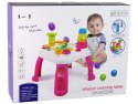 Interaktywny Stolik Edukacyjny Sorter Zjeżdżalnia Piłeczek Różowy LEAN Toys