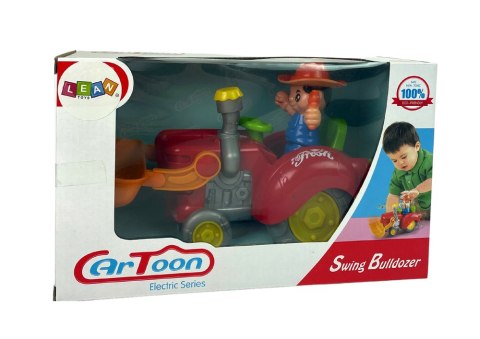 Interaktywny Traktor Koparka Na Baterie Muzyka Światła LEAN Toys Interaktywny Traktor Koparka Na Baterie Muzyka Światła LEAN Toys