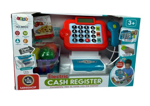 Kasa Fiskalna Dla Dzieci Kalkulator Koszyk Warzywa LEAN Toys Kasa Fiskalna Dla Dzieci Kalkulator Koszyk Warzywa LEAN Toys
