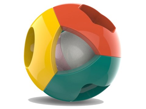Kolorowa Piłka Grzechotka Figury Geometryczne Dla Niemowląt LEAN TOYS Kolorowa Piłka Grzechotka Figury Geometryczne Dla Niemowląt LEAN TOYS