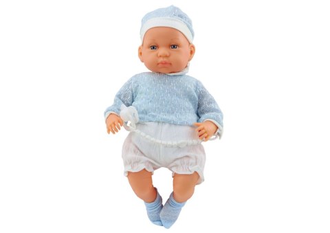 Lalka Bobas 46 cm Niebieska Smoczek Czapeczka Skarpetki LEAN Toys Lalka Bobas 46 cm Niebieska Smoczek Czapeczka Skarpetki LEAN Toys