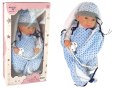 Lalka Bobas 46 cm Niebieska Smoczek Kocyk Gwiazdka LEAN Toys