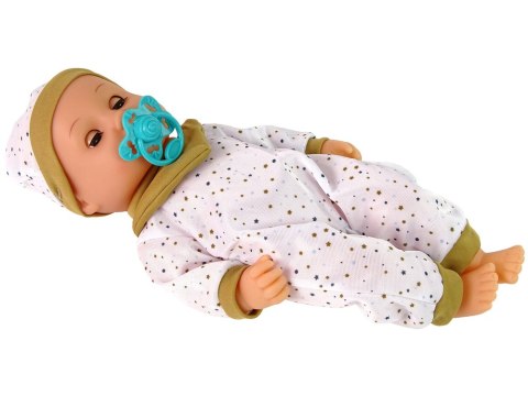 Lalka Bobas Siusia Dźwięki Smoczek Buteleczka Biała Piżama LEAN Toys Lalka Bobas Siusia Dźwięki Smoczek Buteleczka Biała Piżama LEAN Toys