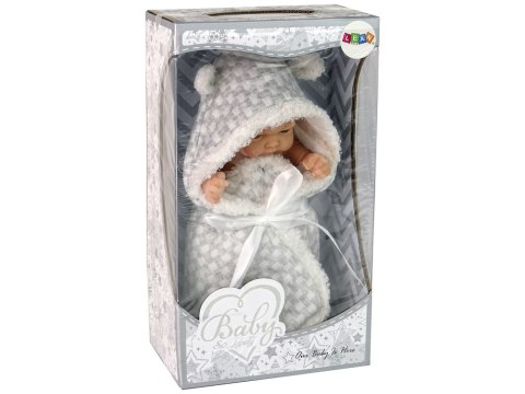 Lalka Słodki Bobas Becik Szary Kokardka LEAN Toys Lalka Słodki Bobas Becik Szary Kokardka LEAN Toys