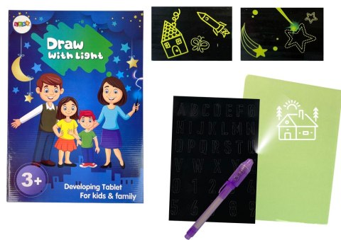 Magiczny Tablet Do Rysowania Światłem Grafika Litery LEAN Toys Magiczny Tablet Do Rysowania Światłem Grafika Litery LEAN Toys