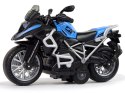 Motocykl GT Niebieski 1:14 Napęd Pull-Back Dźwięk Światła LEAN Toys