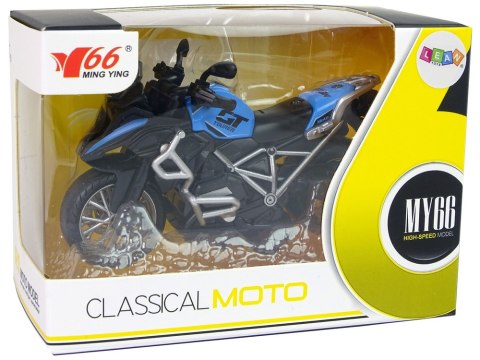Motocykl GT Niebieski 1:14 Napęd Pull-Back Dźwięk Światła LEAN Toys Motocykl GT Niebieski 1:14 Napęd Pull-Back Dźwięk Światła LEAN Toys
