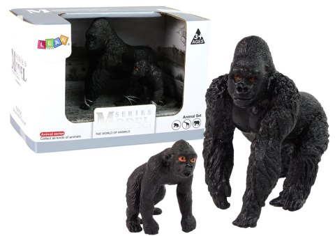 Zestaw 2 Figurek Goryle Goryl z Młodym Zwierzęta Świata LEAN Toys Zestaw 2 Figurek Goryle Goryl z Młodym Zwierzęta Świata LEAN Toys