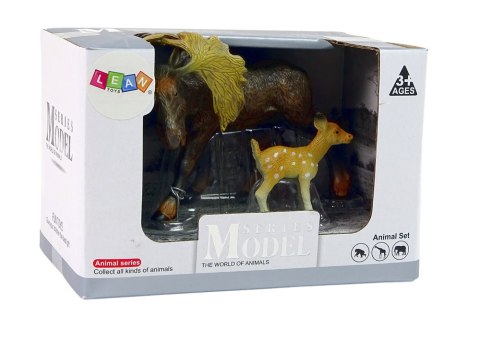 Zestaw 2 Figurek Łoś Sarna Zwierzęta Leśne Figurka LEAN Toys Zestaw 2 Figurek Łoś Sarna Zwierzęta Leśne Figurka LEAN Toys