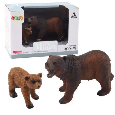 Zestaw 2 Figurek Niedźwiedź Brunatny z Młodym LEAN Toys Zestaw 2 Figurek Niedźwiedź Brunatny z Młodym LEAN Toys